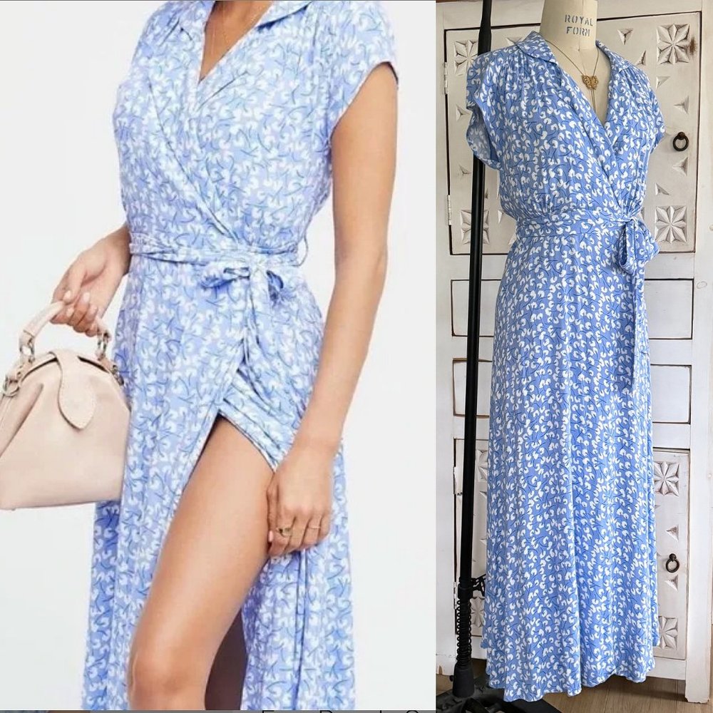 FREE PEOPLE 'So Fetch' Maxi Wrap Dress LILAC 4 6 8